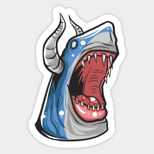 Shark Zombie Sticker